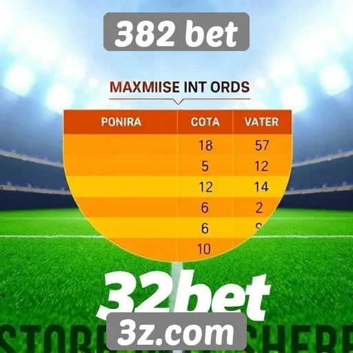 Comparativo de odds disponíveis no 382 bet